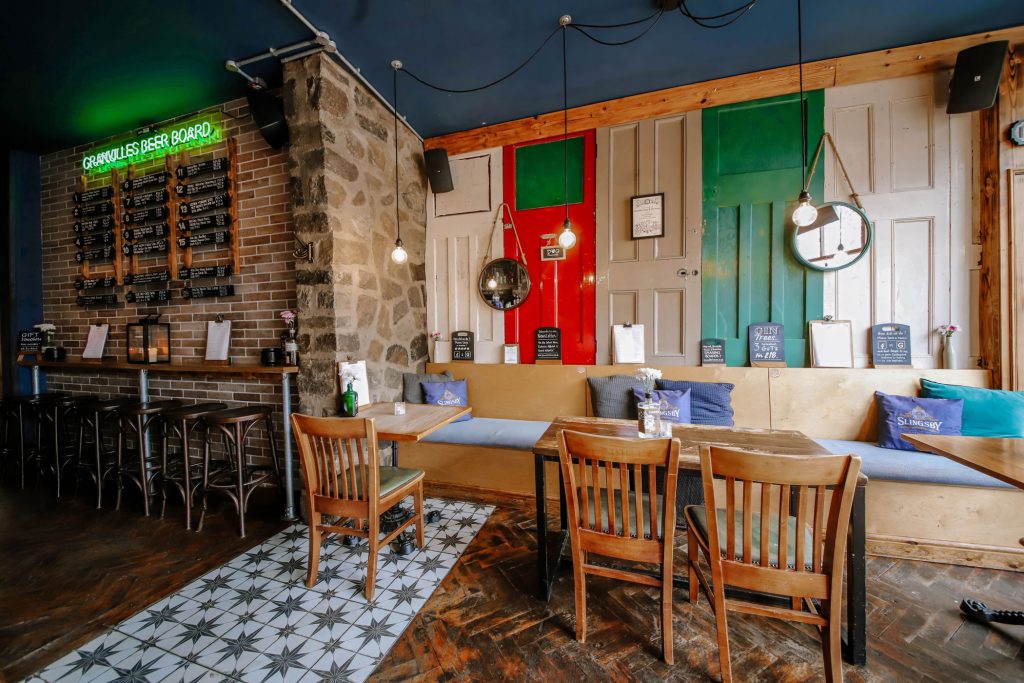 commercial design and build contractors in yorkshire modern bar interior